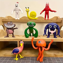 8pcs Colorful Game Animal Figurine Set for Desk Decor