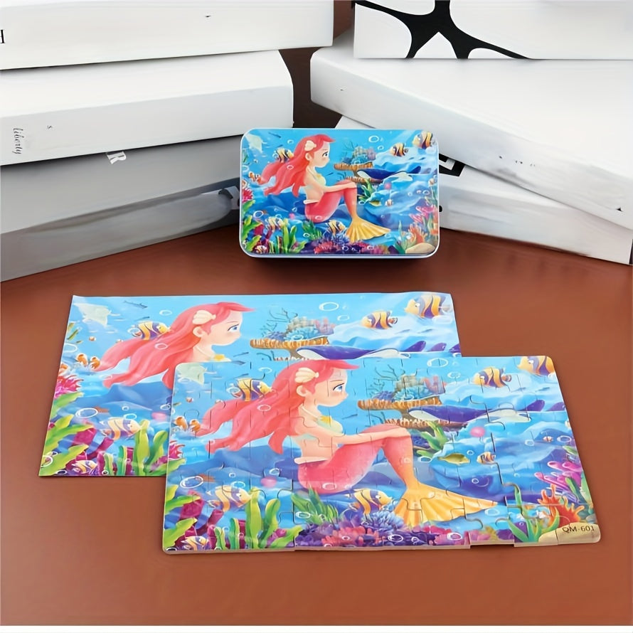 60 Piece Iron Tin Puzzle Animal & Dinosaur Designs for Kids 3-6