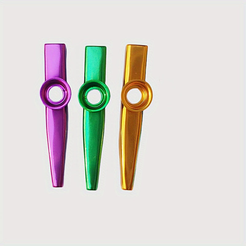 3pcs Metal Kazoo Set for Halloween Christmas Orff Percussion Instruments