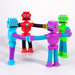 Colorful Stretchy Robots Flexible Hand Puppet Toy for Kids