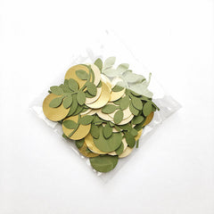 100pcs Green and Golden Confetti Party Supplies