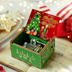 Classic Christmas Tree Hand Cranked Music Box 1pc
