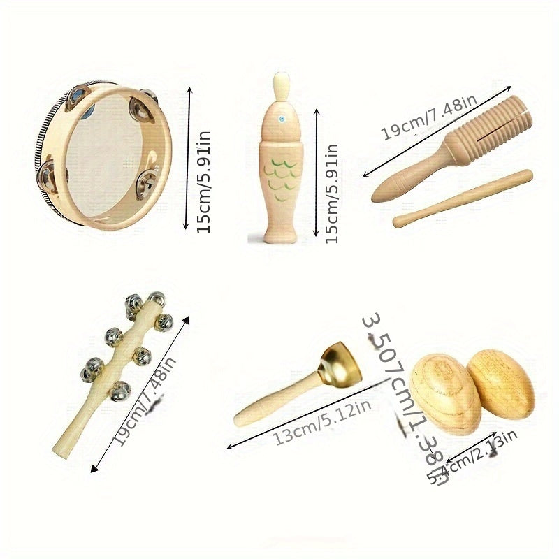 Wooden Orff Percussion Instrument Set - Holiday Decorations