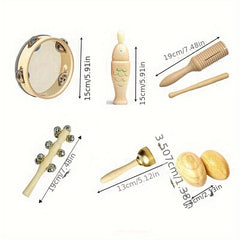 Wooden Orff Percussion Instrument Set - Holiday Decorations