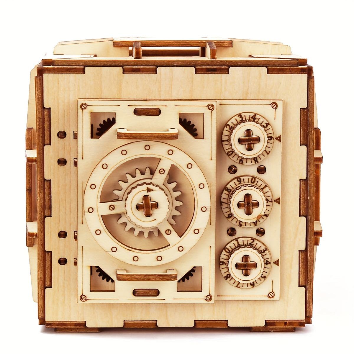 3D Wooden Puzzle Password Box Safe Box Model Toy DIY Password