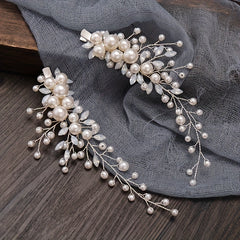 2pcs Pearl Branches Hair Clips Girls Party Fairy Bridal Fresh Hair Accessories