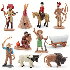 Western Cowboy Scene Model Toy Set