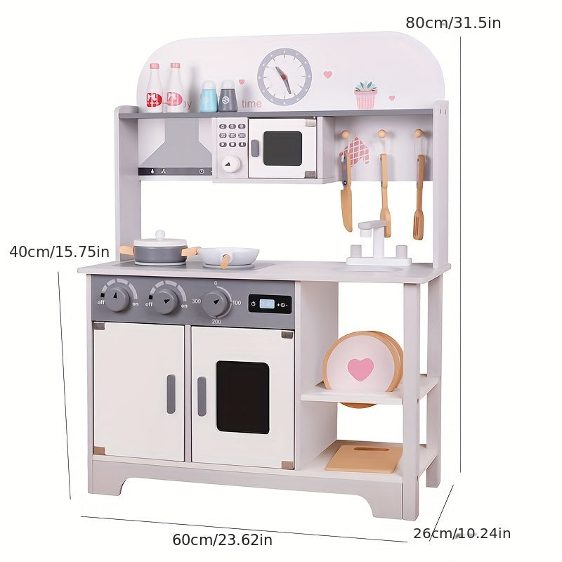 Mini Kitchen Refrigerator Wooden Chef Toy Set, Eid Mubarak