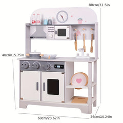 Mini Kitchen Refrigerator Wooden Chef Toy Set, Eid Mubarak