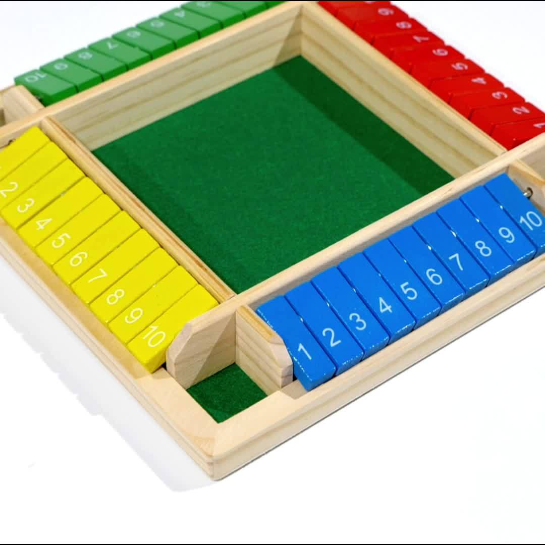 Wooden Math Dice Game for Kids & Adults Interactive Learning Toy Ages 3-6