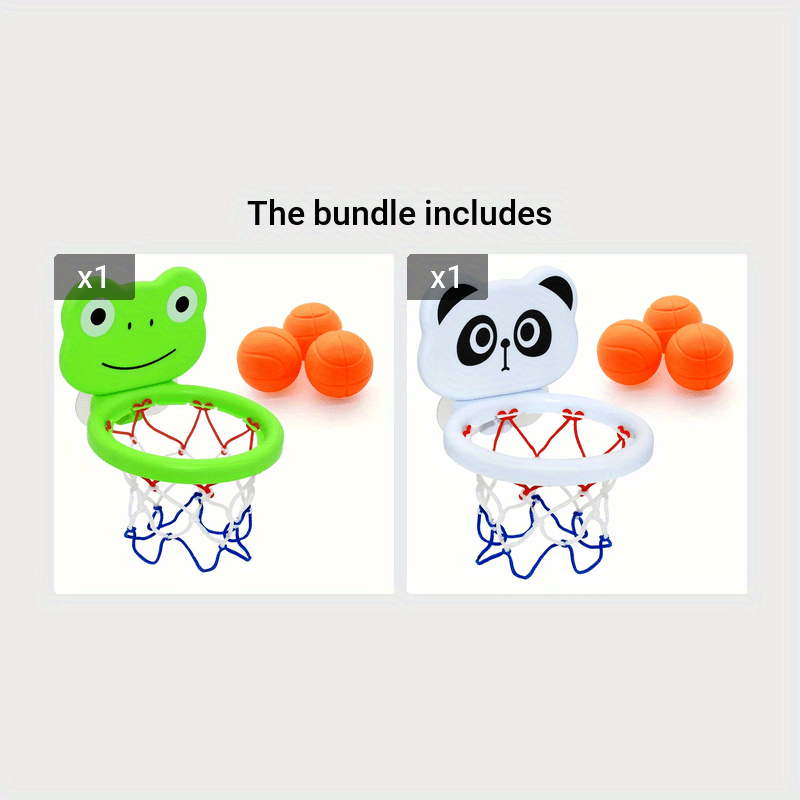 Suction Cup Basketball Hoop with 3 Balls - Bath Toy Water Play Game