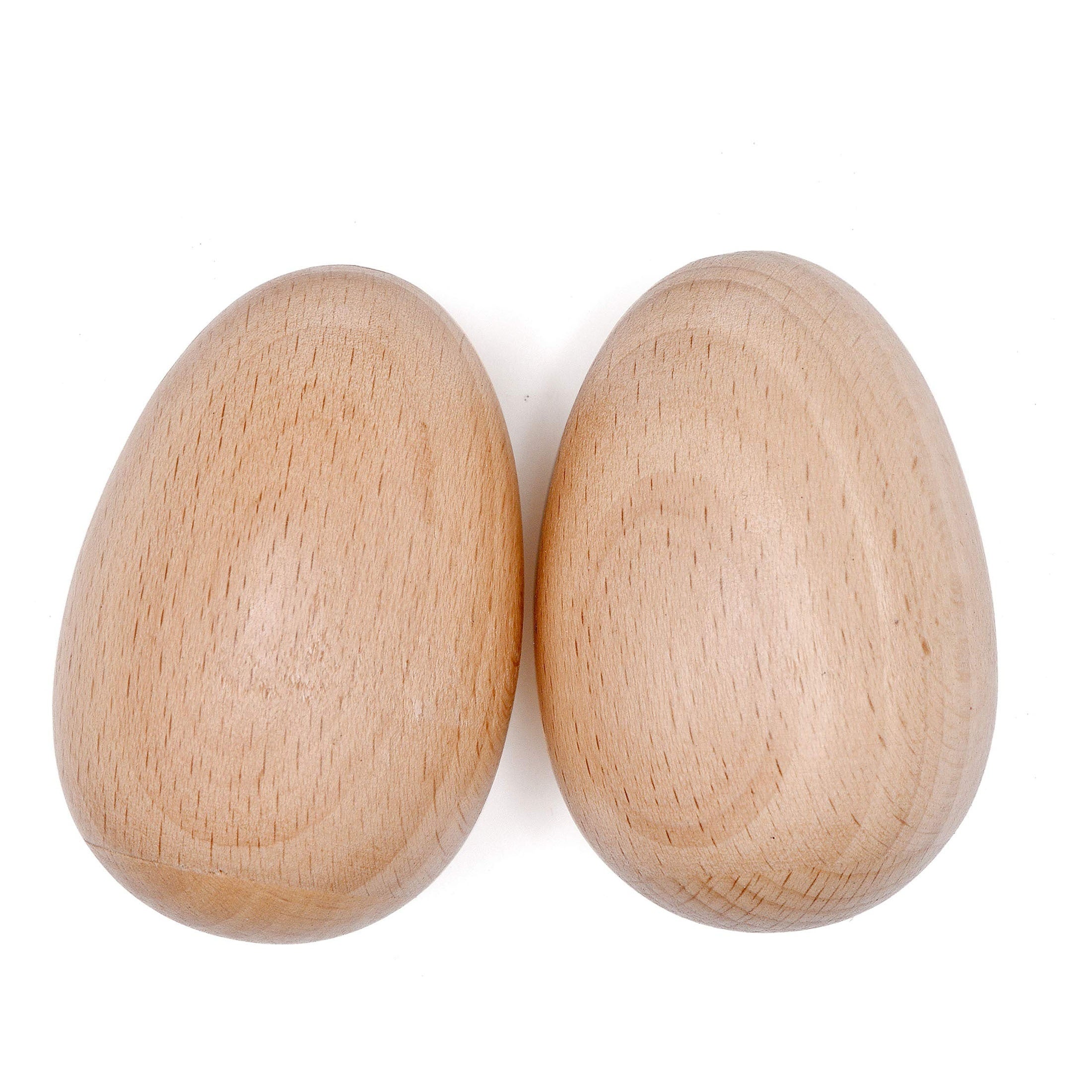 Wooden Egg Shakers Set Natural Finish Percussion Instruments