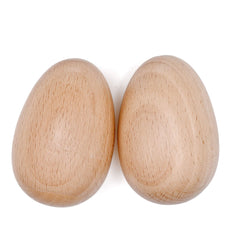 Wooden Egg Shakers Set Natural Finish Percussion Instruments