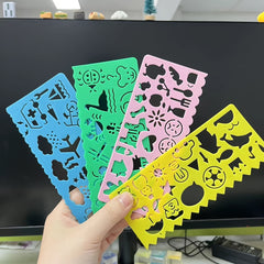 4pcs Drawing Toys Painting Template Boards Ruler Art Craft Learning