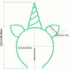 6 Pack Unicorn Headbands Neon Glowing Party Favors for Teens