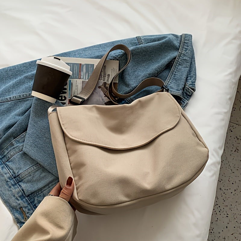 Large Capacity Nylon Crossbody Hobo Bag Adjustable Strap