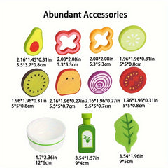 Wooden Salad Kitchen Toy Set - Fun Cognitive Puzzle Game