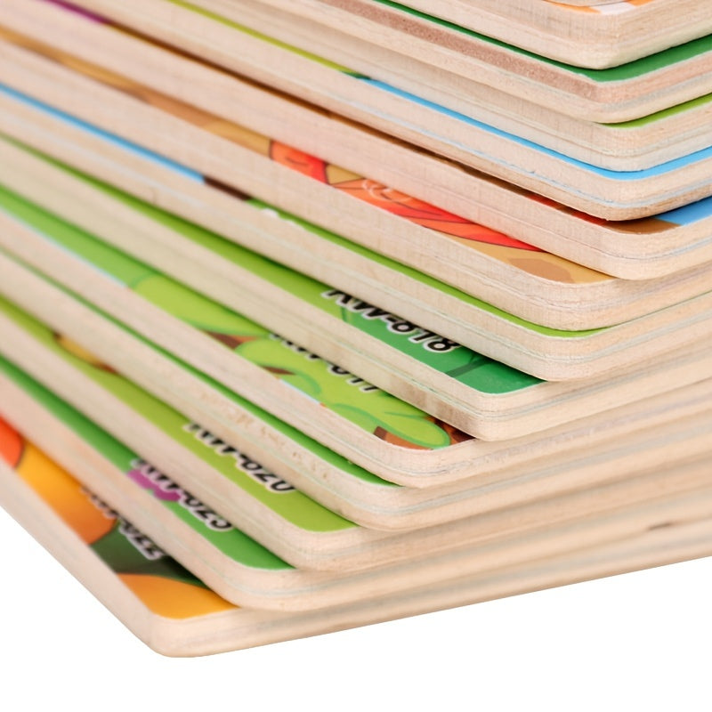 Cartoon Animal Wooden Jigsaw Puzzles for Kids