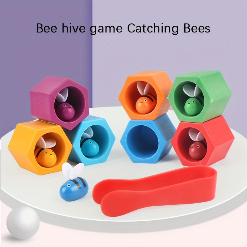 Wooden Little Bee Catching Game for Kids
