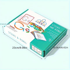 Wooden Geometric Jigsaw Puzzle Building Blocks Toy Set