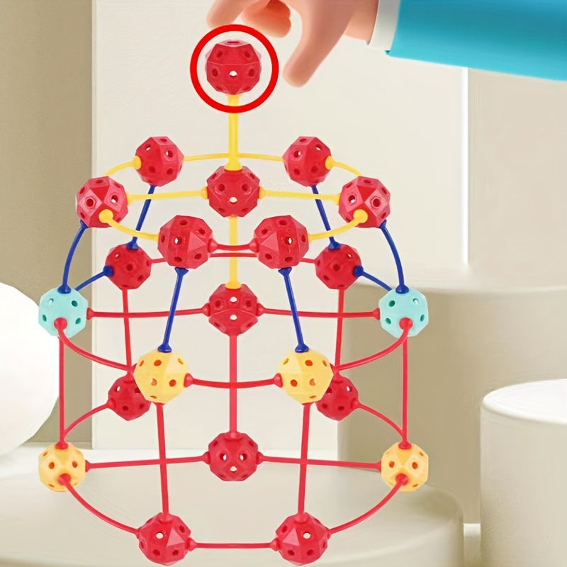 45pcs 3D Geometric Building Blocks PVC Construction Set