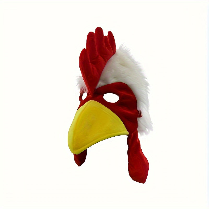 Funny Rooster Chicken Hat Mask for Adults Farm Cosplay Costume Accessory