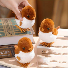 Plush Jumping Bird Toy Interactive Small Animal Birthday Gift