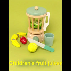 Wooden Felt Cut Fruit Juicer Toy Set for Kids