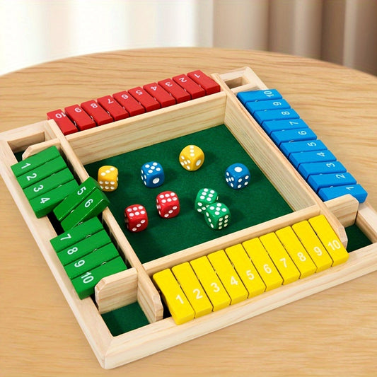 Wooden Math Dice Game for Kids & Adults Interactive Learning Toy Ages 3-6