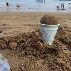 4pcs Beach Ice Cream Tube Spatula Cake Mold Set Plastic Cup Beach Toys