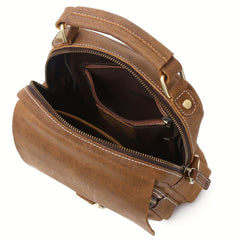 Classic Vintage Leather Messenger Bag Adjustable Strap Crossbody Shoulder Bag