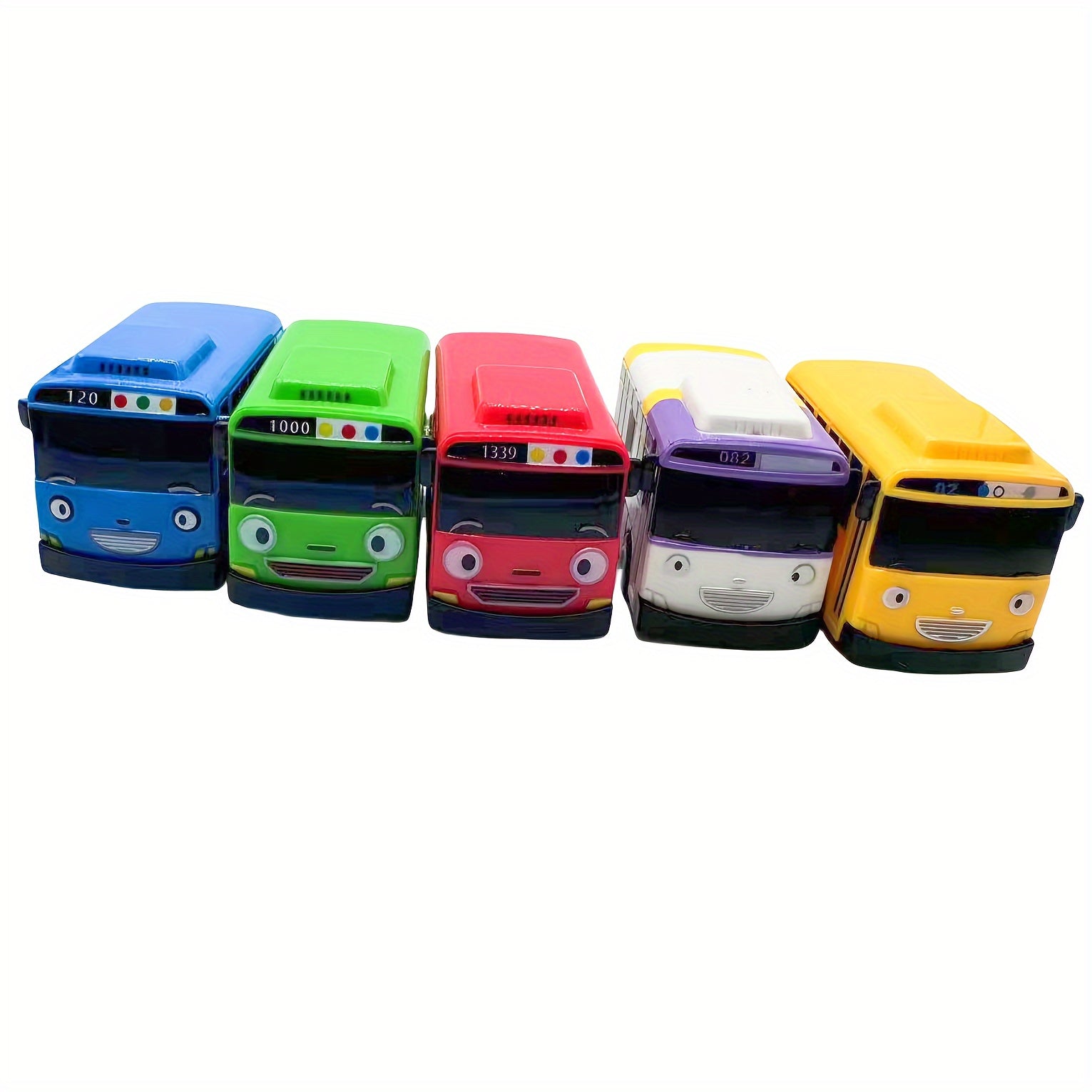 5pcs Colorful Mini Bus Set 1 64 Scale School Buses Durable Plastic Toy Vehicles