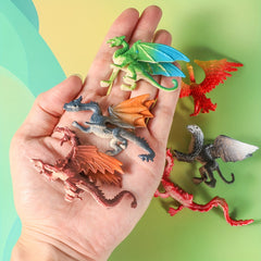 6 Pack Mini Mythical Creatures Plastic Figurines for Kids Party Favors