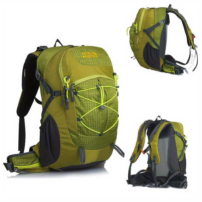 Large Capacity Hiking Backpack for Men and Women with Water-Repellent Nylon