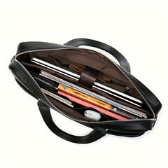Men's Leather Laptop Tote Bag Shoulder Bag