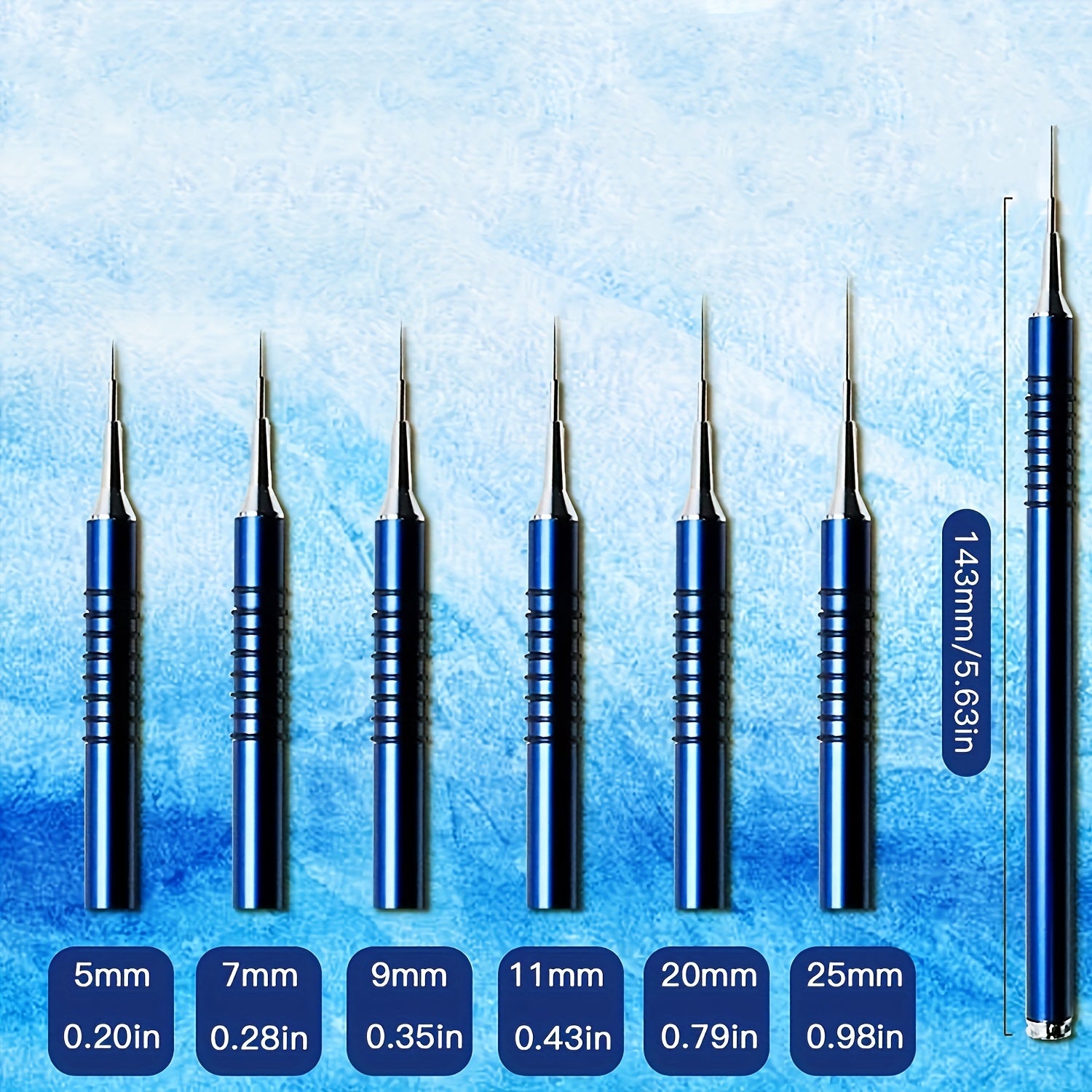 6pcs UV Gel Painting Brush Set Nail Art Christmas