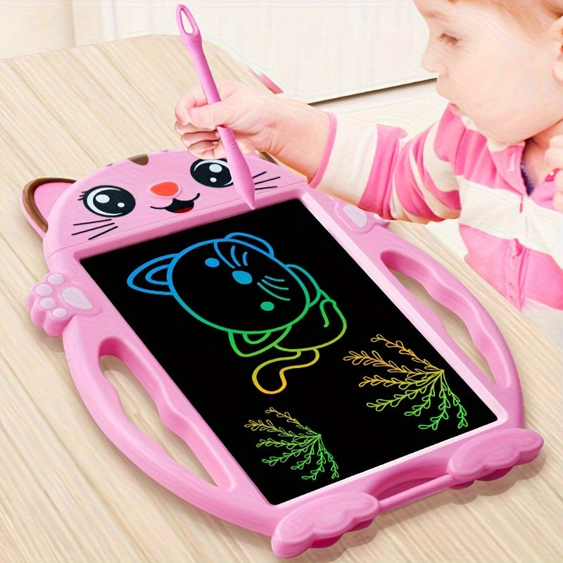 Pink Cat LCD Writing Board - Reusable Drawing Tablet for Ages 3-9 Girls