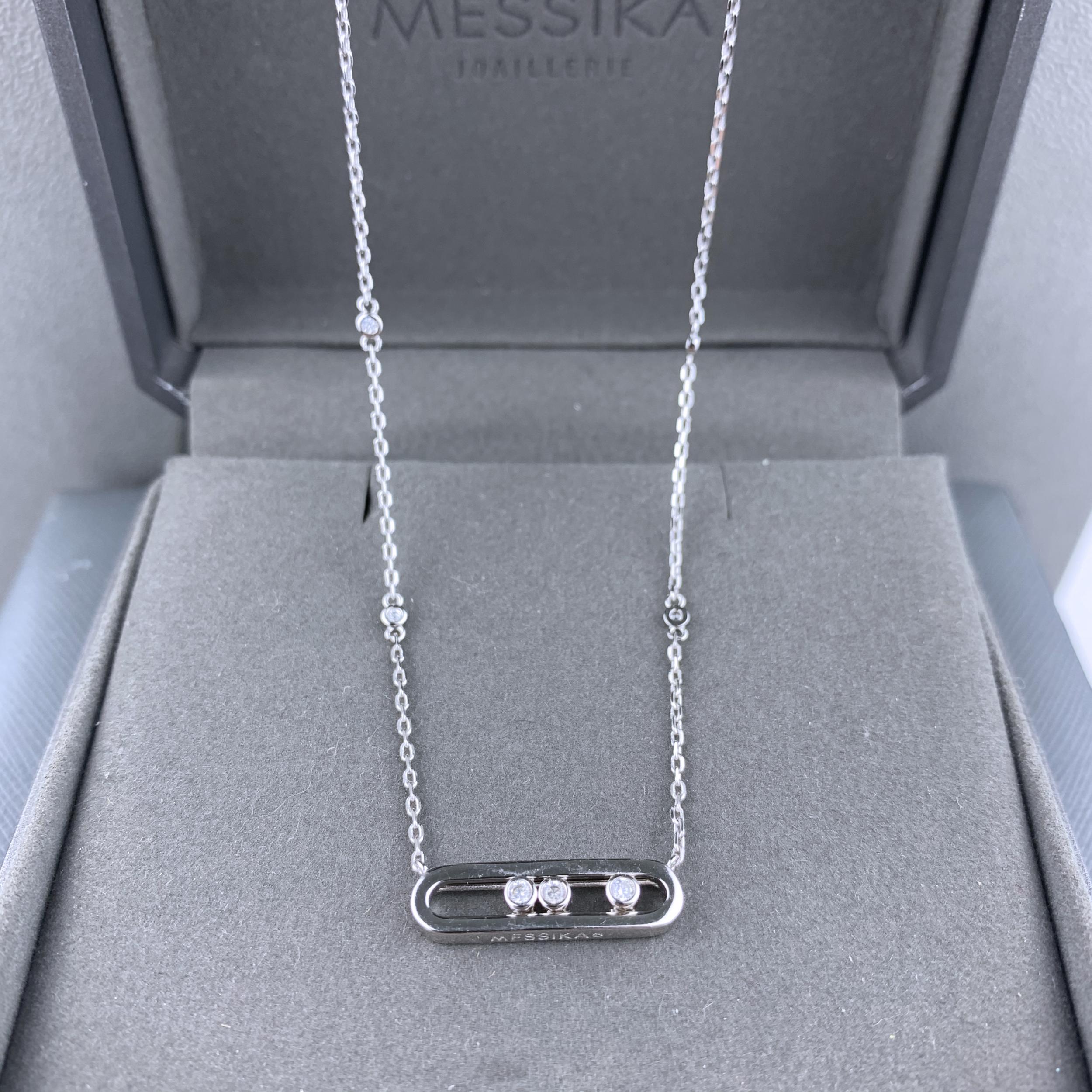 Messica925 Silver Necklace with Moving Beads