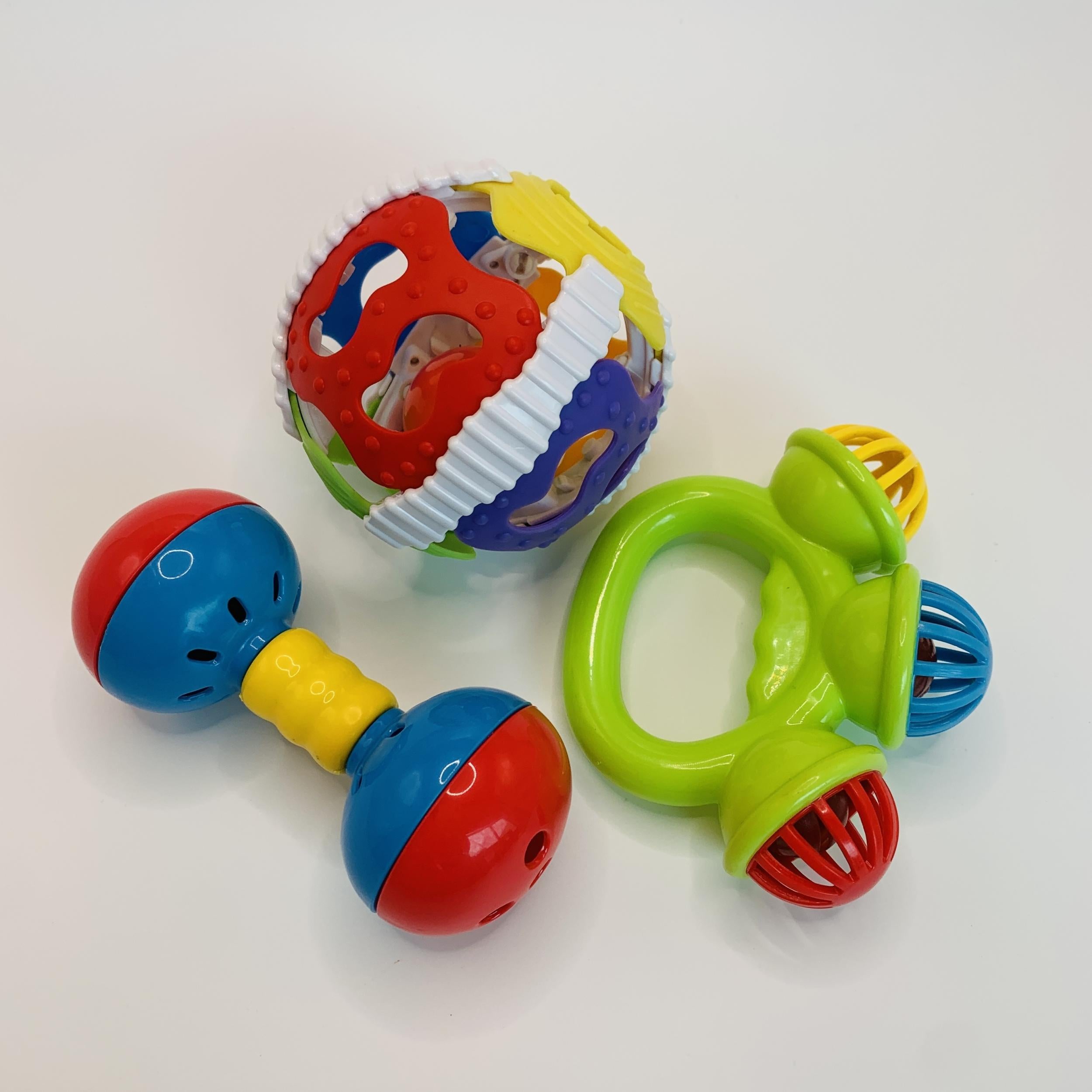 3Pcs Baby Rattle Toys Educational Hand Held Ball Sound Toy Set