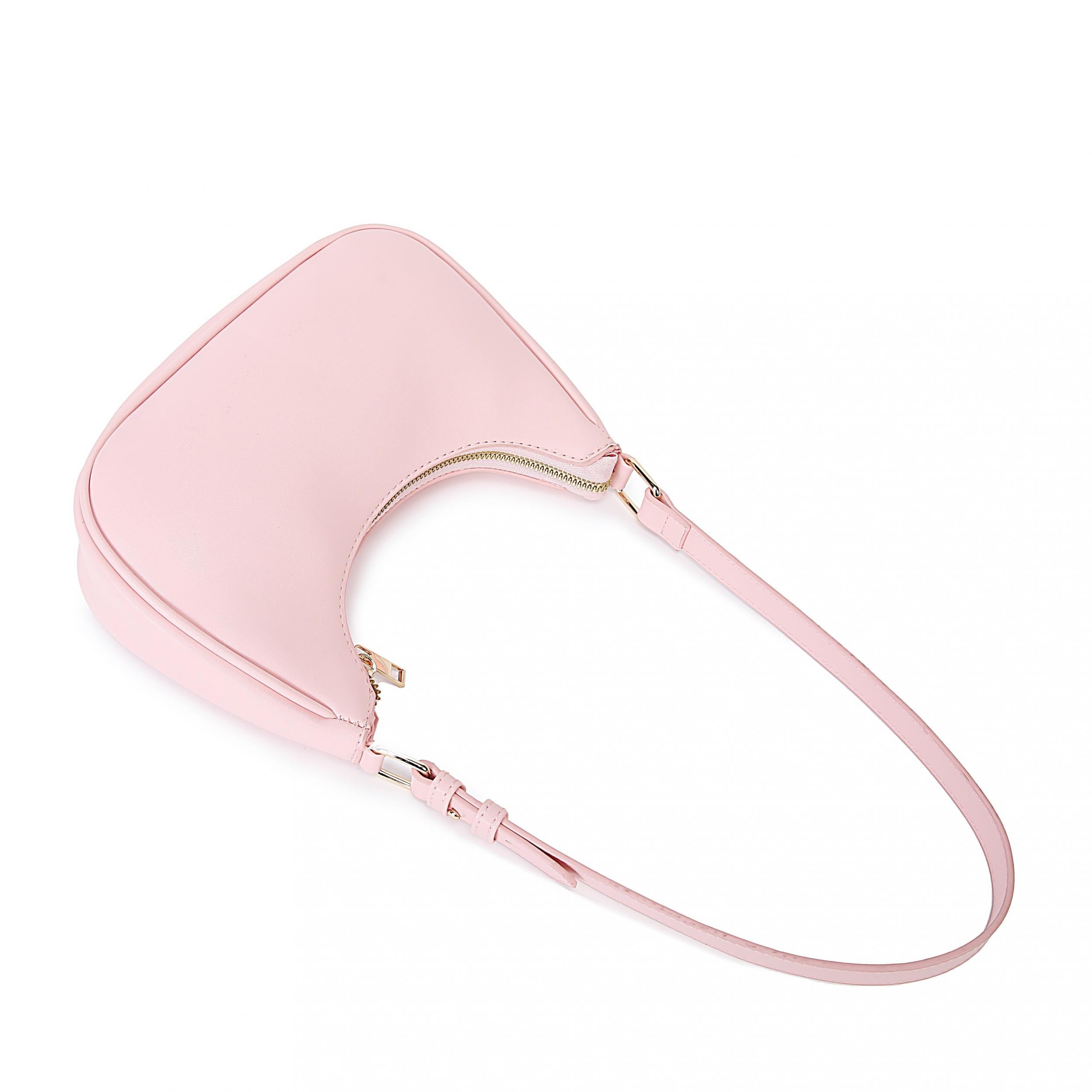 Minimalist Crescent Bag Stylish PU Leather Hobo Shoulder Bag