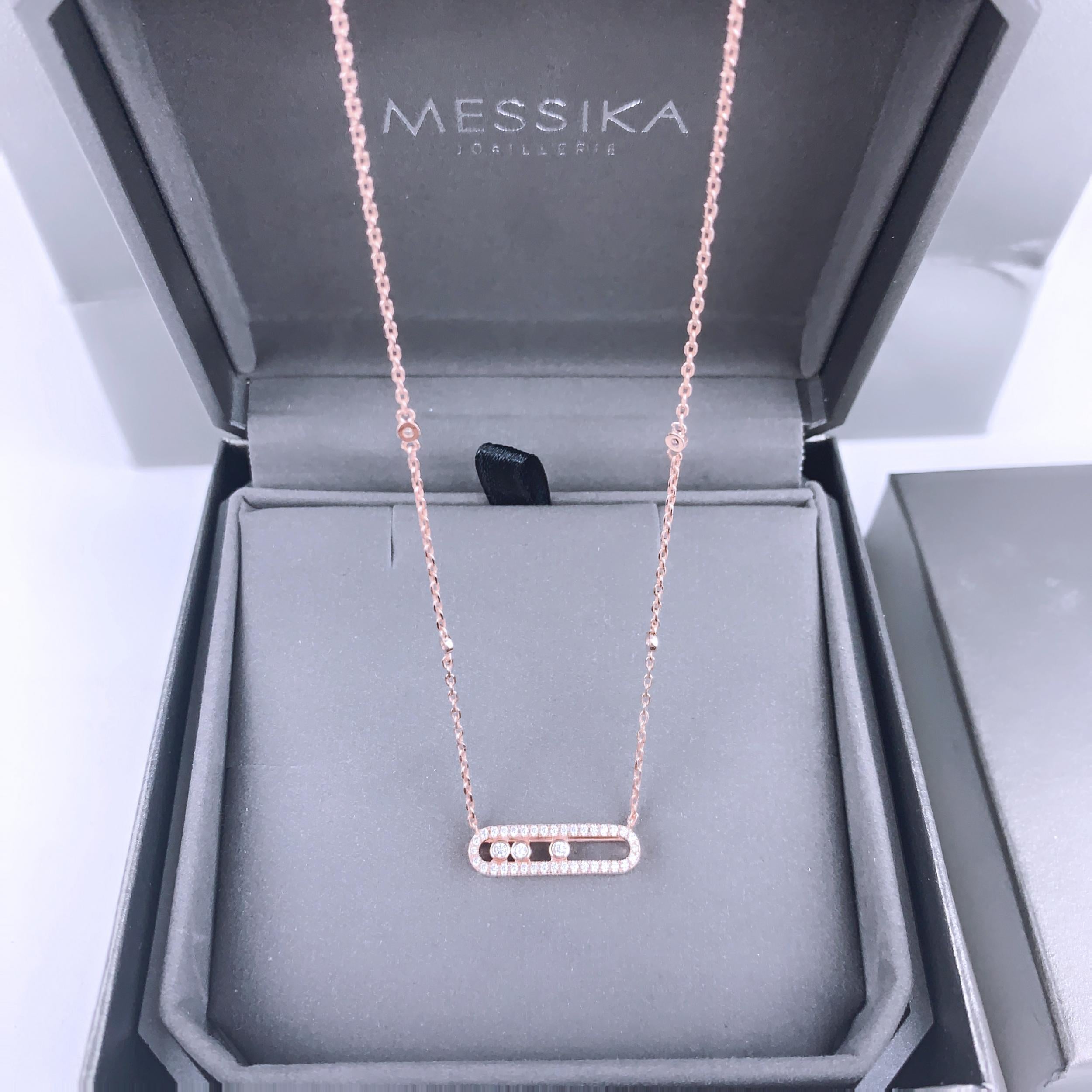 Messica925 Silver Necklace with Moving Beads