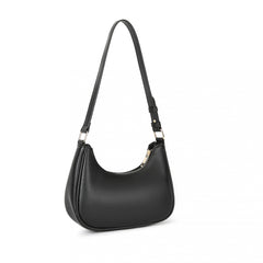 Minimalist Crescent Bag Stylish PU Leather Hobo Shoulder Bag