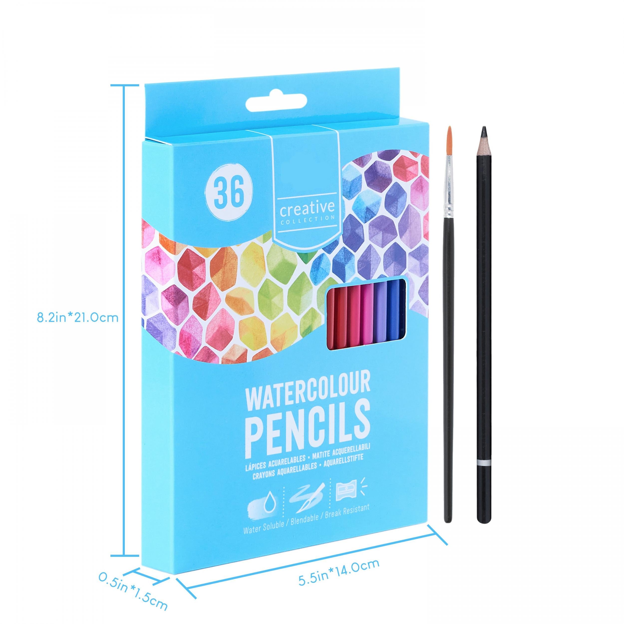 36 Watercolour Pencils Set with Paintbrush