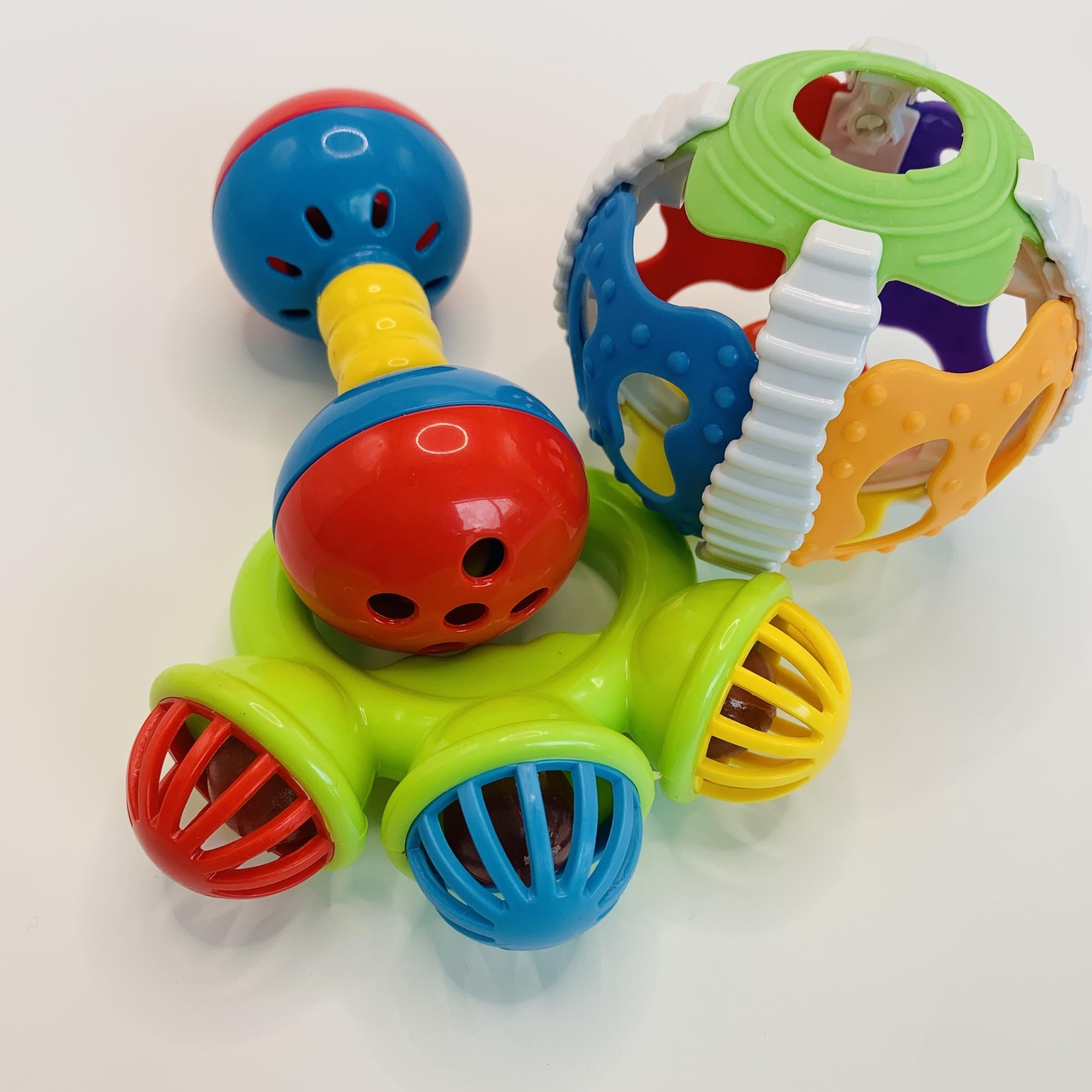 3Pcs Baby Rattle Toys Educational Hand Held Ball Sound Toy Set