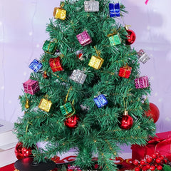 Mini Christmas Tree Ornaments Set, Multicolor Hanging Decorations