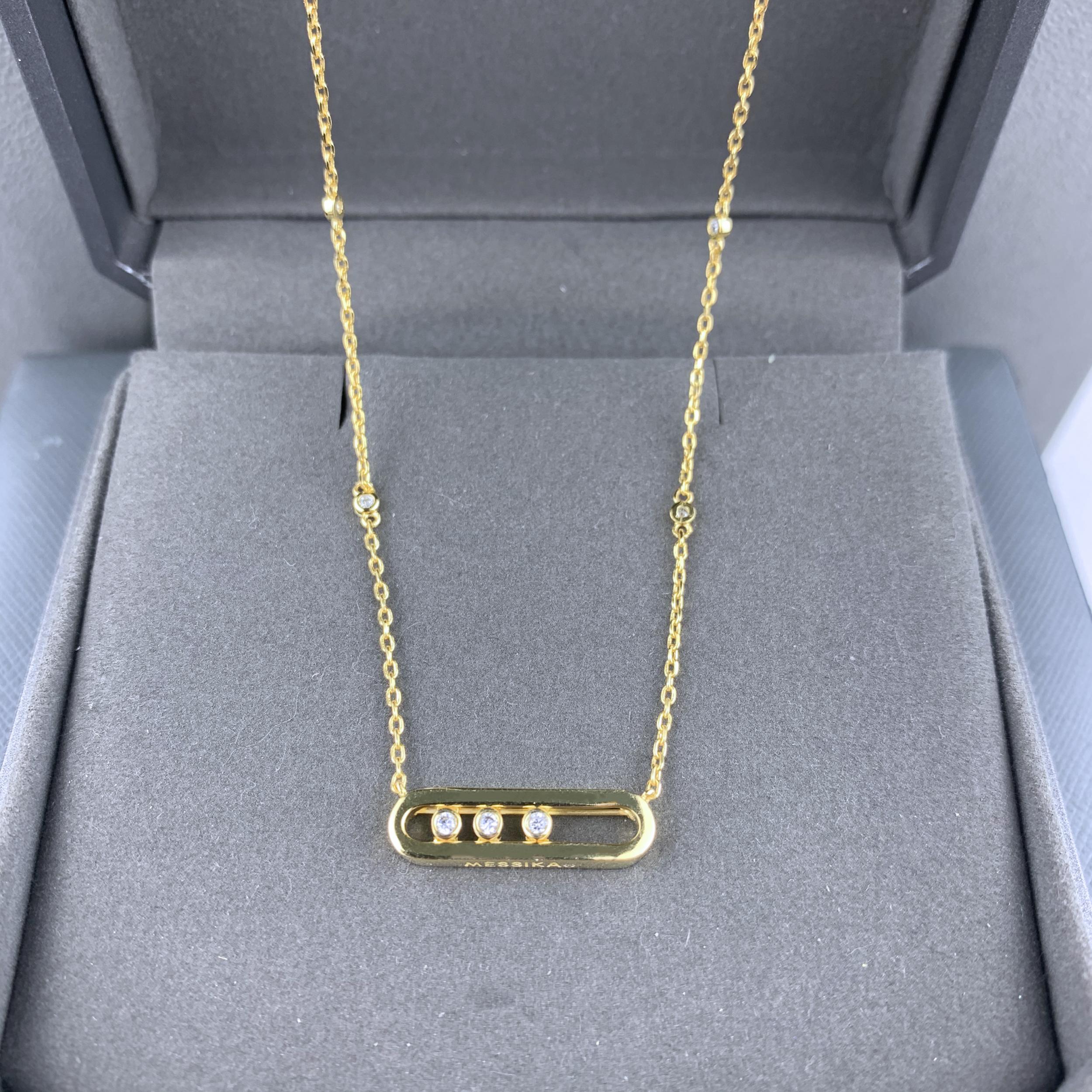 Messica925 Silver Necklace with Moving Beads