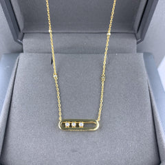 Messica925 Silver Necklace with Moving Beads