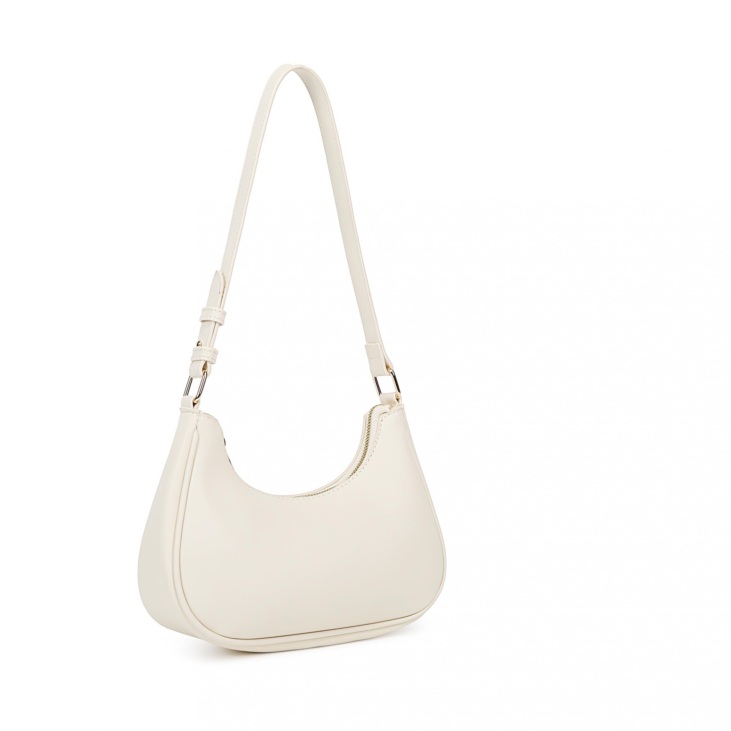 Minimalist Crescent Bag Stylish PU Leather Hobo Shoulder Bag