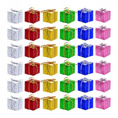 Mini Christmas Tree Ornaments Set, Multicolor Hanging Decorations