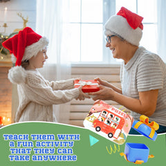 5 in 1 Vehicle Puzzles for Kids Car Transportation Puzzles Toys with Iron Box